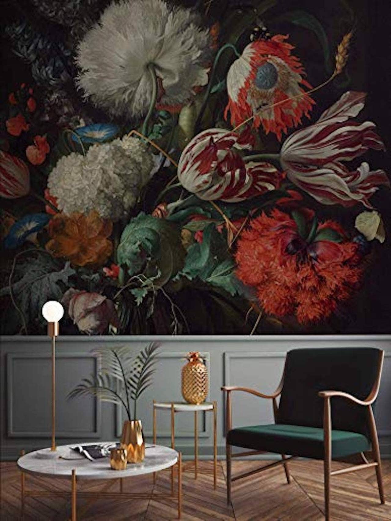 GK Home Decor - Wholesale Wallpaper - Red Tulip Flower Floral Removable Wallpaper2