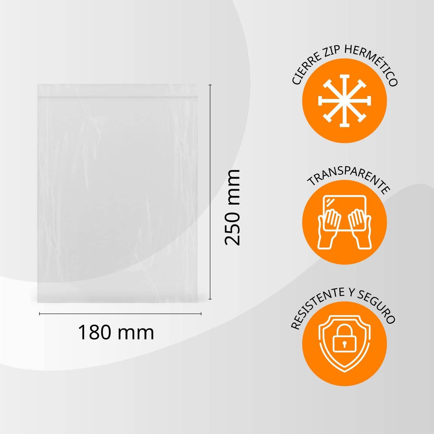 MEDEL OFFICE – Großhandel Verpackung/Beutel zur Aufbewahrung von Lebensmitteln – Durchsichtige, luftdichte Mehrzweckbeutel — 500 Stück1