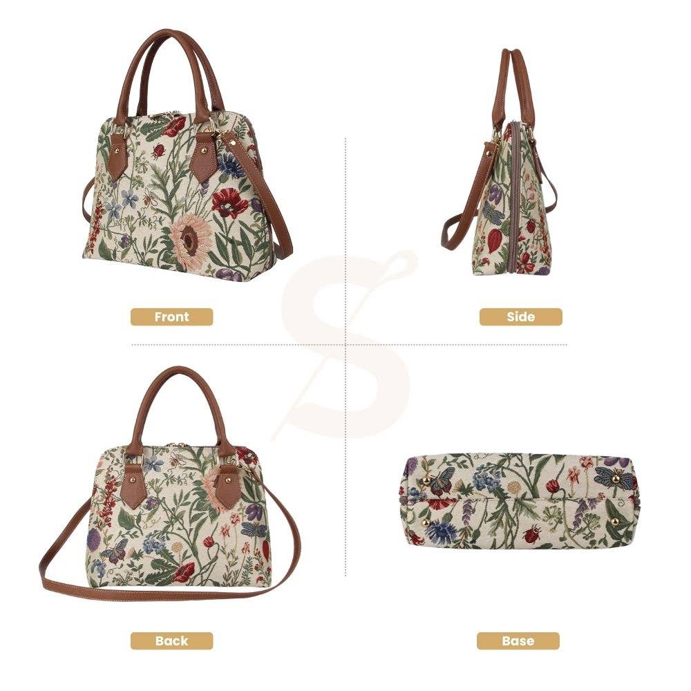 SignareArt - Wholesale Top Handle Bag - Women's - CONV-MGD | Morning Garden Convertible Top Handle Purse Handbag2