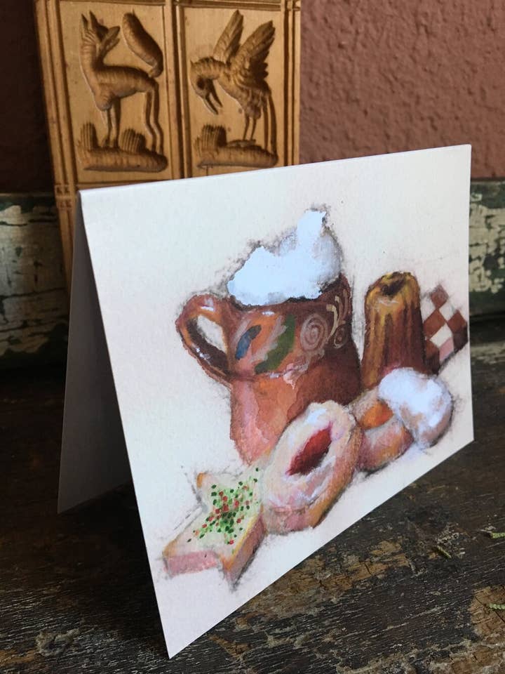 Season's Greetings Greeting Card for wholesale by Anne Woods Fine Art