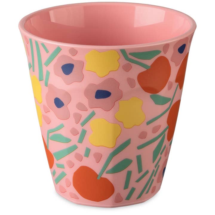sweet pink NORA CUP M BLOOMS mug for wholesale on Faire