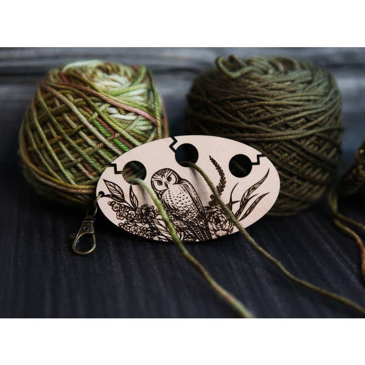 Owl knitting & crochet yarn separator. 3 holes yarn divider for wholesale by Sunrise Grove