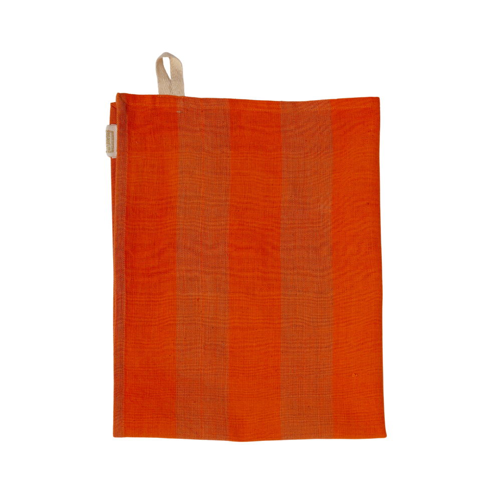 Bonheur du Jour - Wholesale Tea Towel - Tea Towel - Large Orange Stripe0