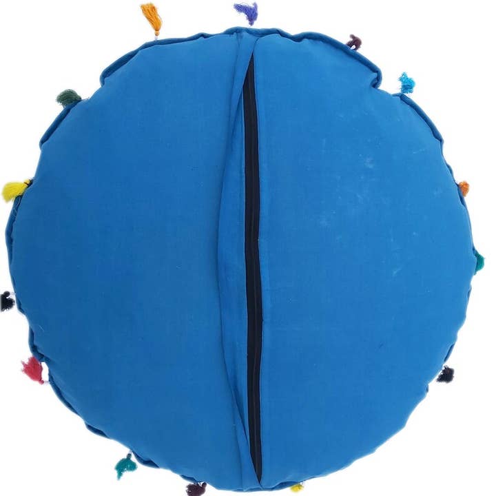 Turquesa Capa de almofada de chão grande redonda indiana hippie para decoração de casa para venda a revendedores na Faire2
