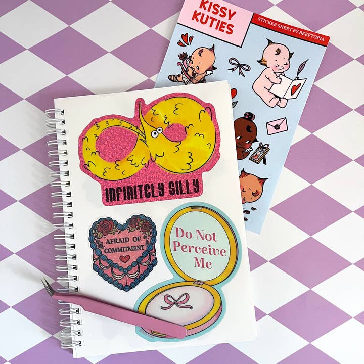 Beeftopia - Wholesale Notebook - Afraid of Commitment Reusable Sticker Book5