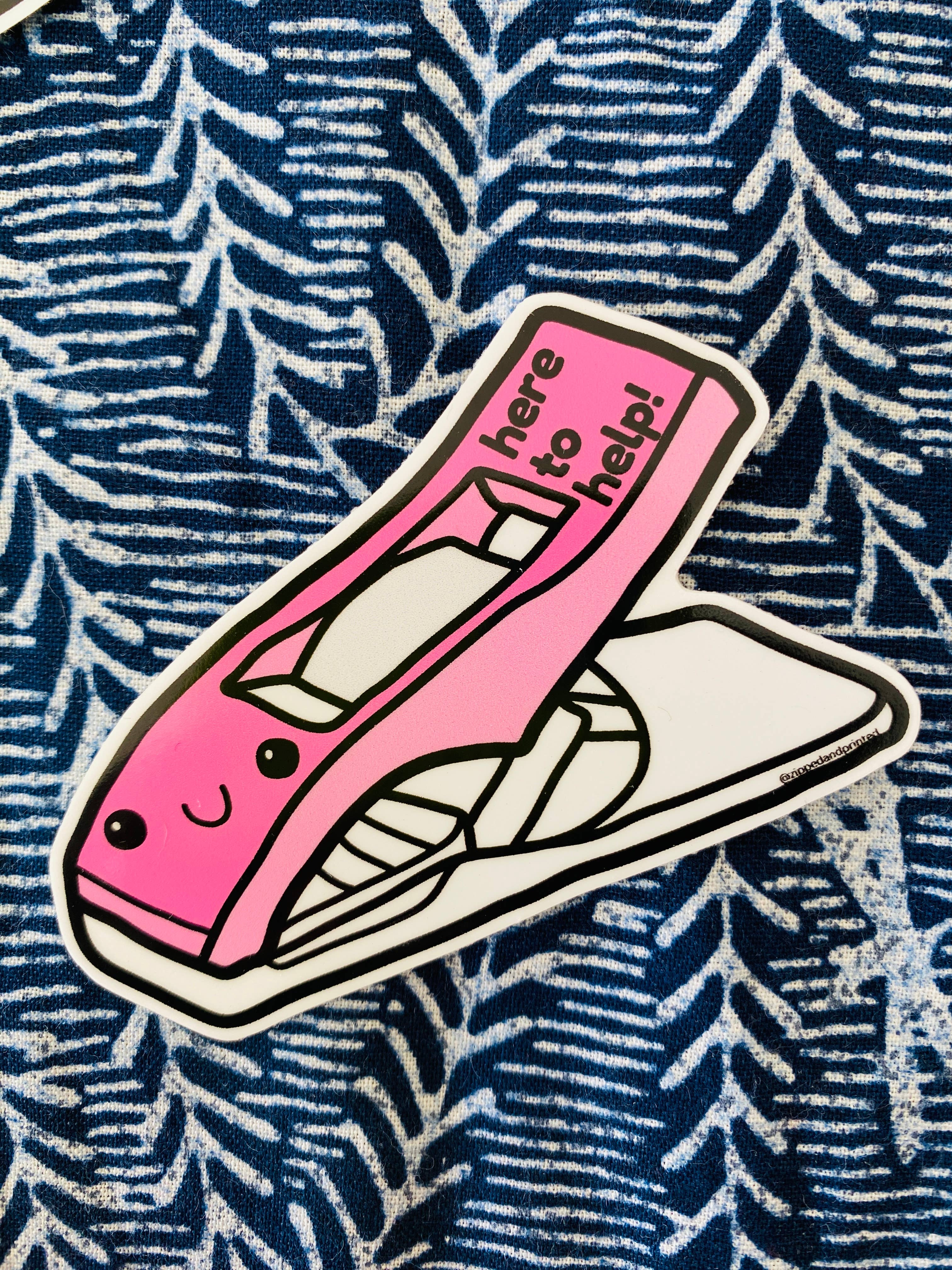 Zipped & Printed - Wholesale Phone & Laptop Stickers - Here to Help Sewing and Quilting Notions Sticker4