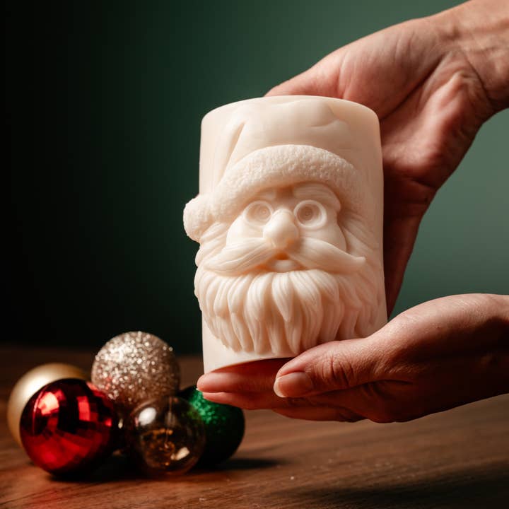 Allure CA - Venta al por mayor Velas de diseño llamativo - Vela Pillar Santa Claus