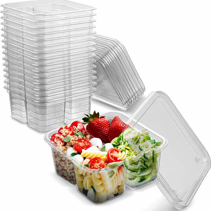 MT Products - Wholesale Food Storage Container - MT Products Plastic Bento Box Meal Prep Container, 15 Pieces