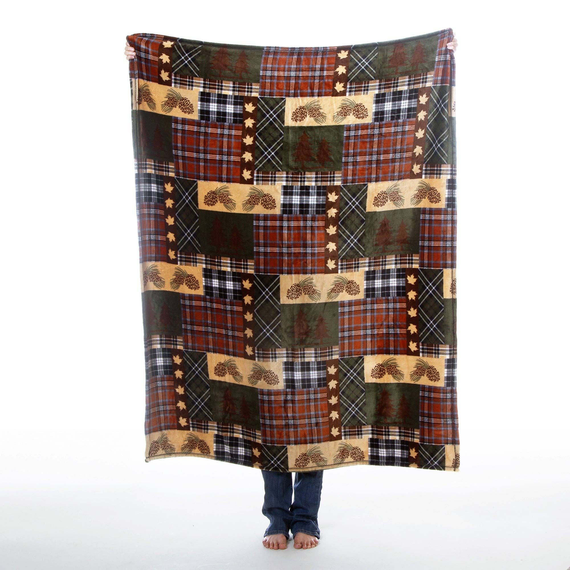 Carstens, Inc. - Wholesale Travel Blanket - Tree Plaid Travel Blanket1