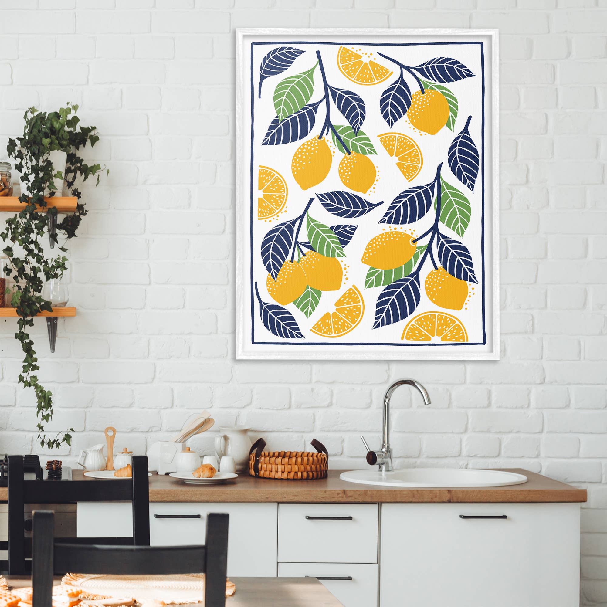 Stupell Industries – wholesale Wall sign – Mediterranean Lemons Pattern - Framed Wall Art6