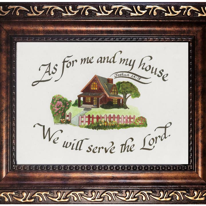 As for me and my house verse framed for wholesale by Candy Bridges Inspirational Framed Gifts and Art