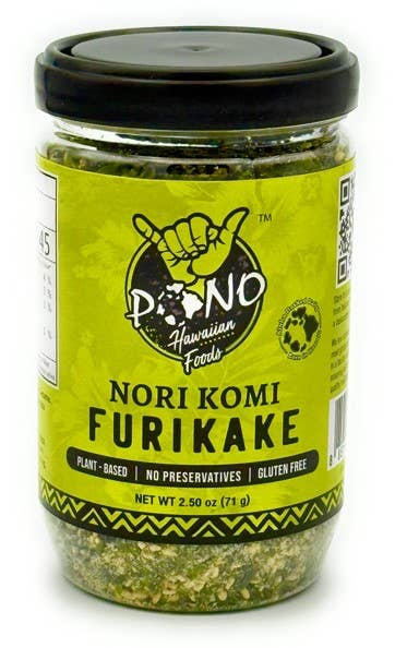 Pono Hawaiian Foods Co - Wholesale Dried Spice Mix - Premium Nori Komi Furikake - 2.5oz, Gluten-Free, 12pc/cs0