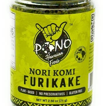 Pono Hawaiian Foods Co - Wholesale Dried Spice Mix - Premium Nori Komi Furikake - 2.5oz, Gluten-Free, 12pc/cs