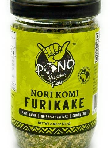 Premium Nori Komi Furikake - 2.5oz, Gluten-Free, 12pc/cs for wholesale by Pono Hawaiian Foods Co