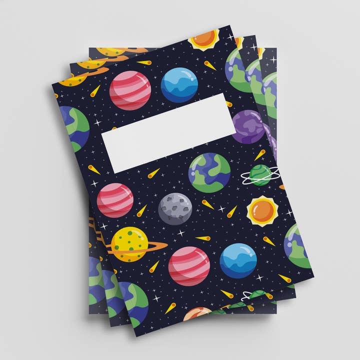 Cute Space Notebook Sketchbook with Blank Pages for wholesale by Little Pop of Colour