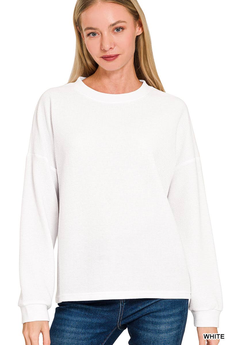 Vanilla Monkey - Wholesale Knit Top - Women's - Double Knit Round Neck Long Sleeve Top2