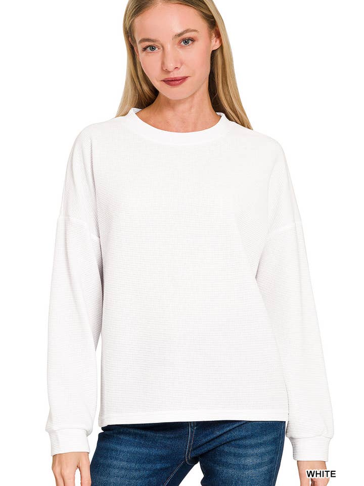 Vanilla Monkey - Wholesale Knit Top - Women's - Double Knit Round Neck Long Sleeve Top2