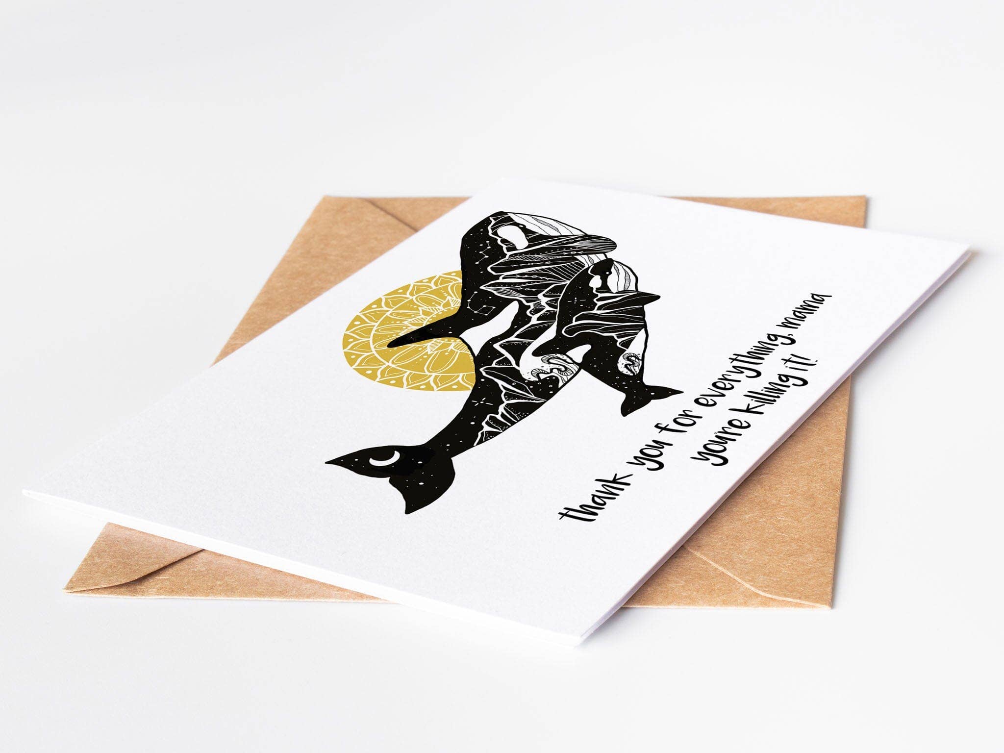 Mountain Mornings - Vente Cartes de remerciements - Merci pour tout, Maman tu déchires ! Carte de vœux1