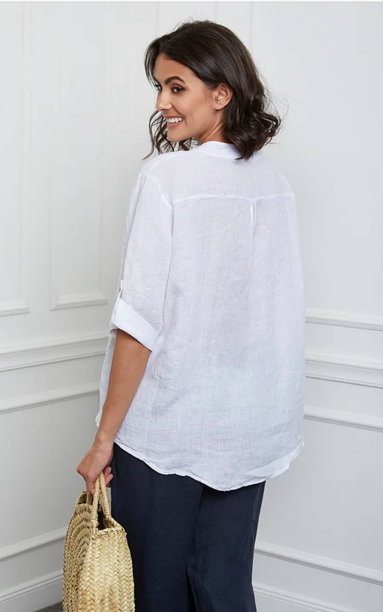 LÉA & LUC - Wholesale Button Down Shirt - Women's - 100% Linen Blouse REF. 636733