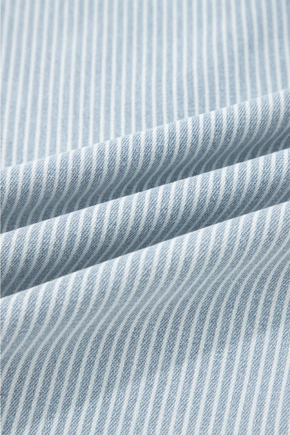 Stripe Denim Button Flap Pocket Cuffed Hem Jeans for wholesale on Faire7