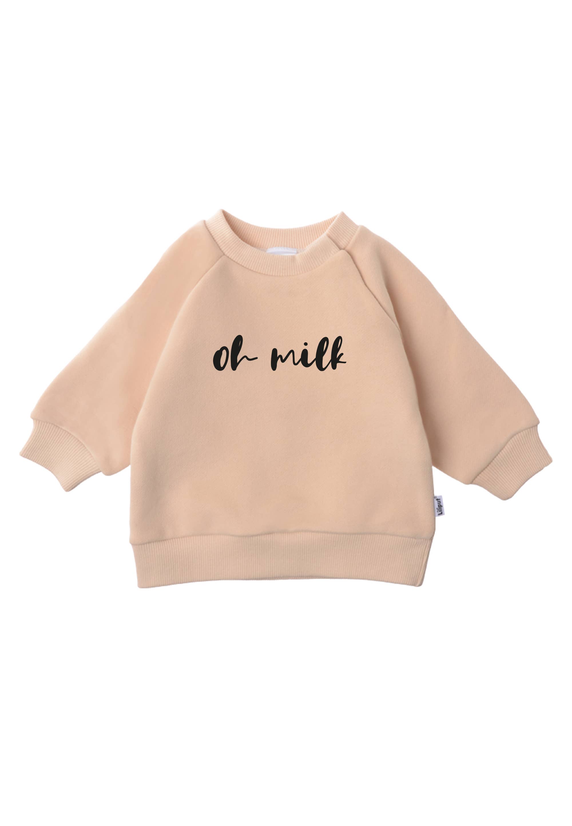 Liliput - Wholesale Sweatshirt - Kids - Beige sweatshirt with "oh milk" print