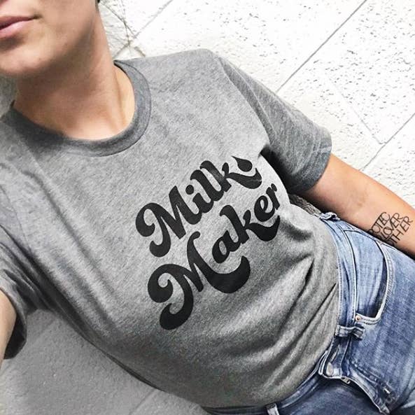The Little Milk Bar - Wholesale Screen printed t-shirt – Women′s - Milk Maker Tee6