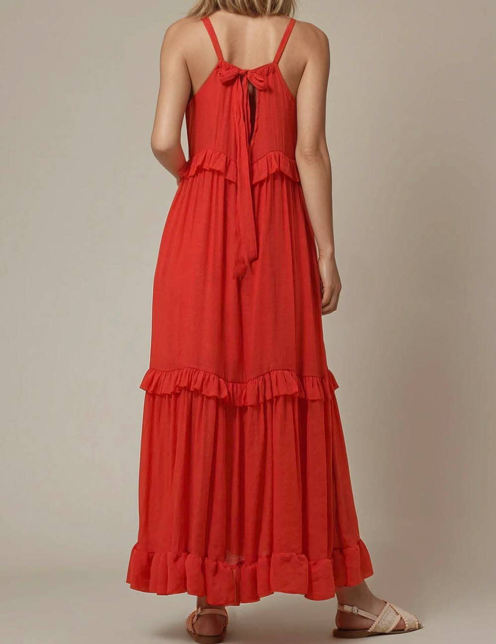 Sweetkama - Vendita all'ingrosso Vestito - Donna - Maxi abito quotidiano da donna con scollo tondo in boemia SKD2311924