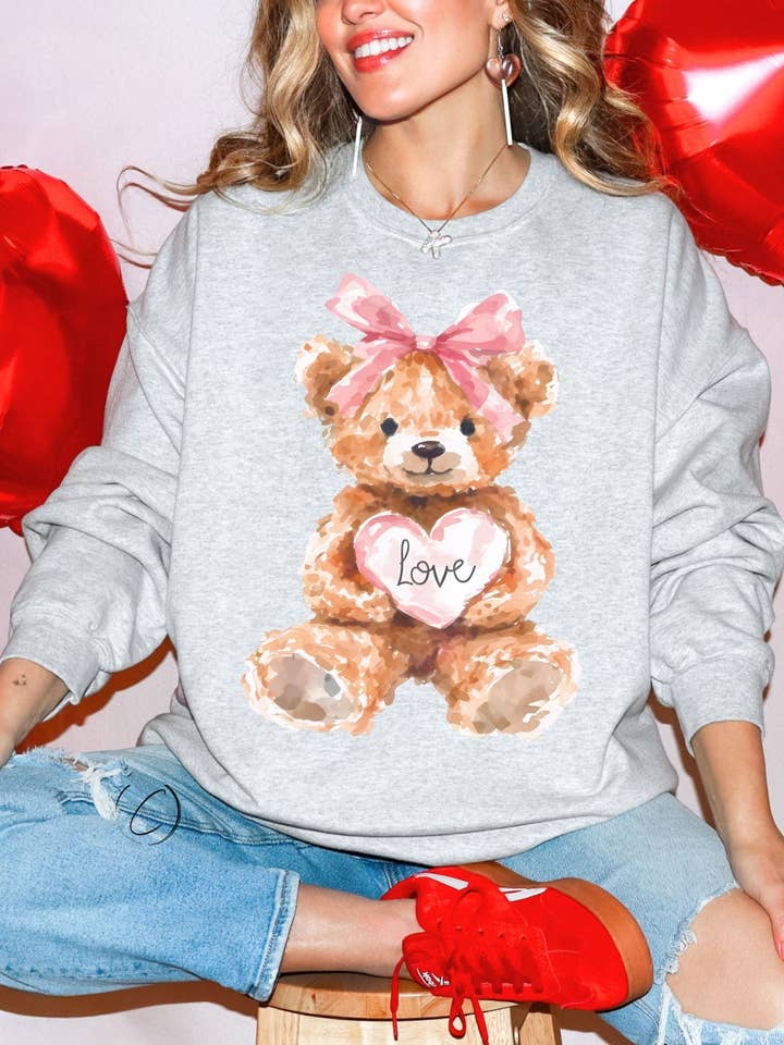 Valentinsdag Bjørne Sweatshirt for engroshandel hos CMD Wholesale