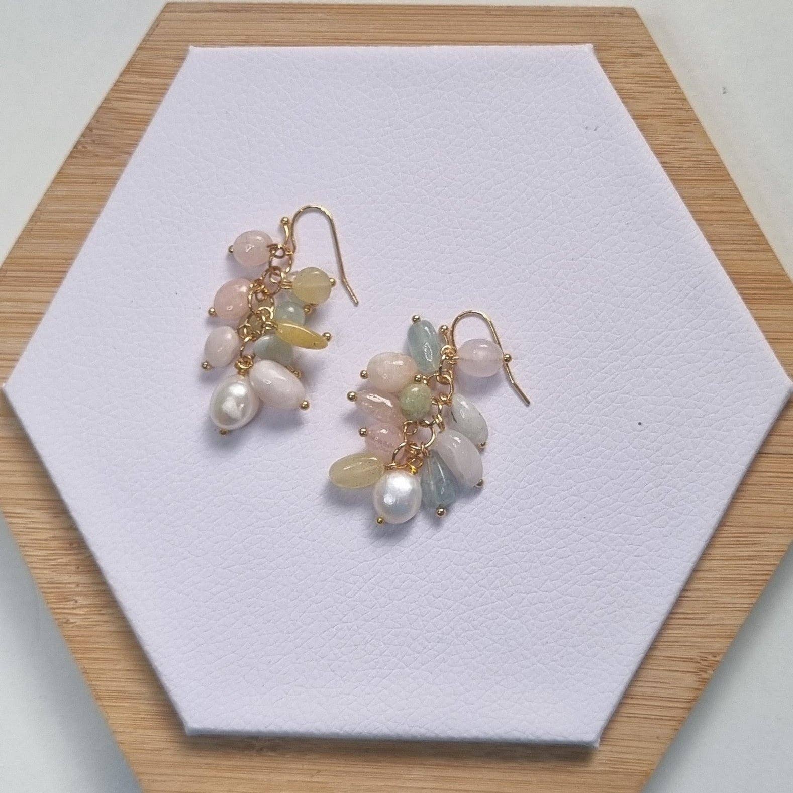 PearlGem Designs - Wholesale Dangle earrings - Alighieri Freshwater Pearl Gemstone Earrings - Onyx16