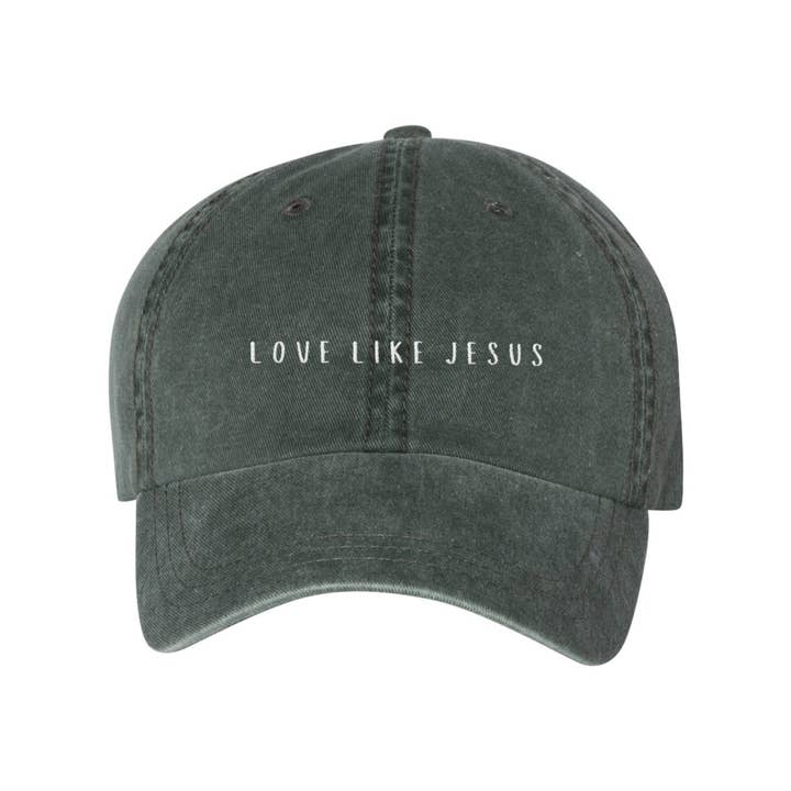 Scripted Pearl - Wholesale Baseball Cap - Women's - Love Like Jesus Embroidered Baseball Cap, Christian Ball Hat12