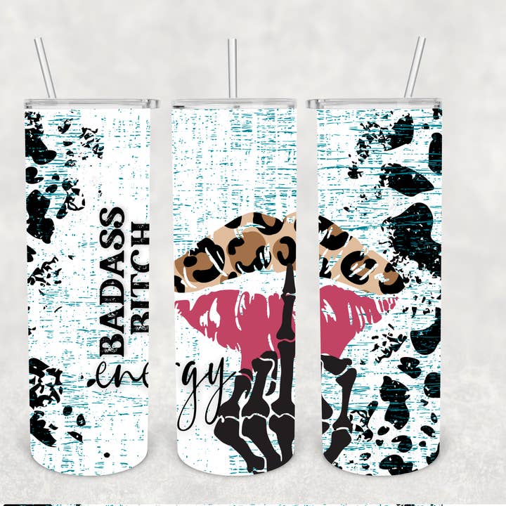 Bad Ass B*tch Energy Tumbler for wholesale by The Potted Oasis
