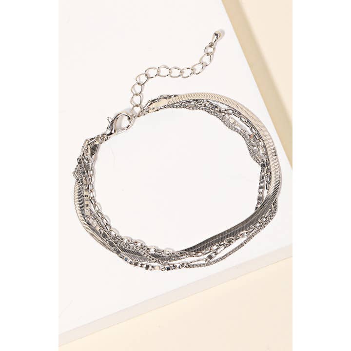 Anarchy Street - Wholesale Link & Chain Bracelet - Assorted Snake Chain Clasp Bracelet