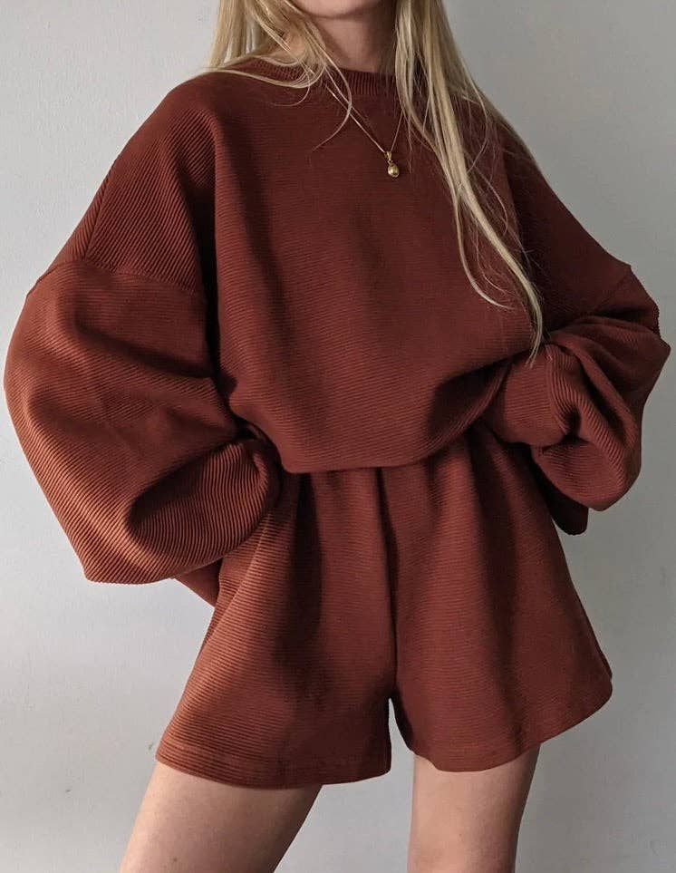 Na Nin – Großhandel Strickpullover – Damen – Margot Kurzes Sweatshirt aus Baumwolle mit Riffelmuster22