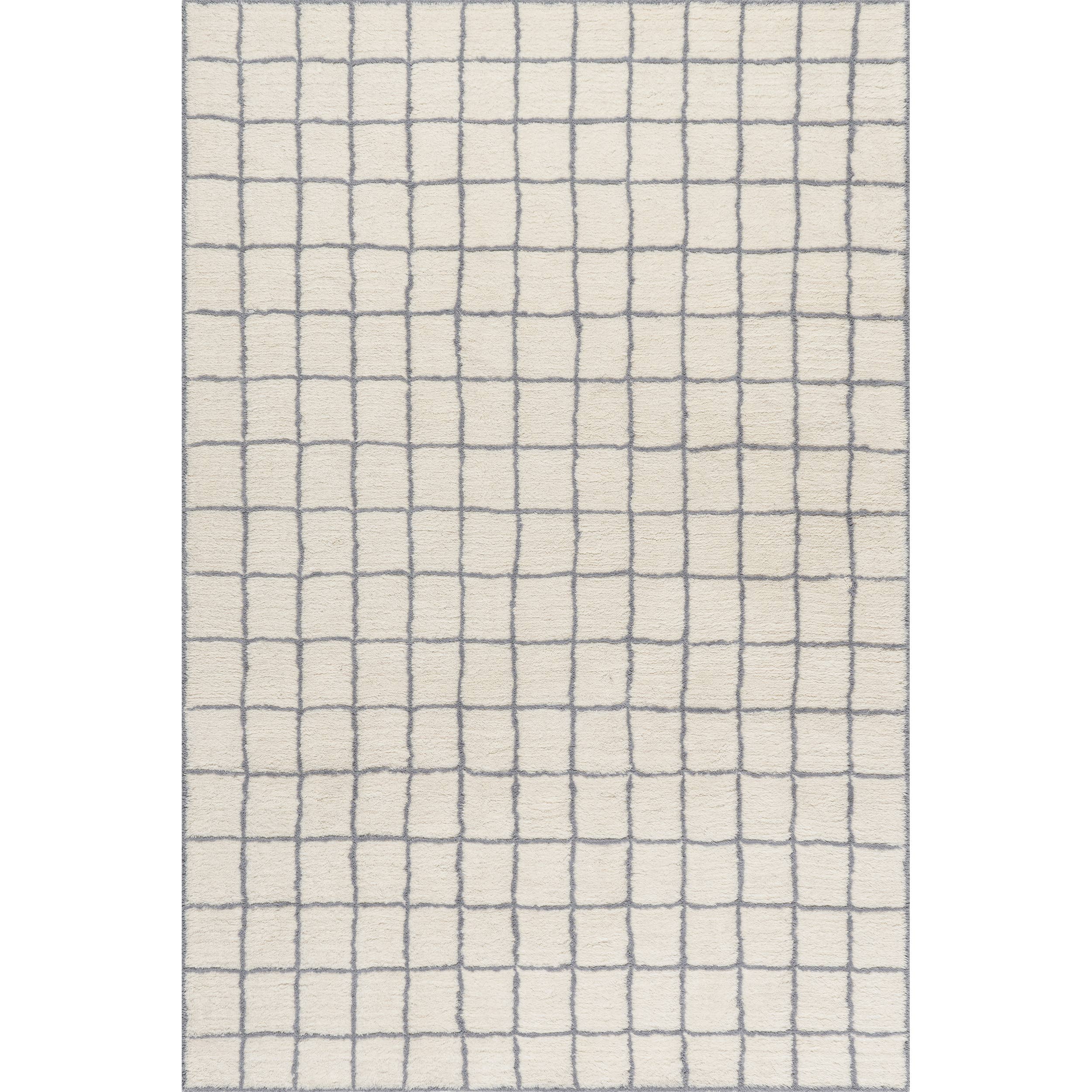 Ivory Frenshe Interiors x Rugs USA Highlands Checked Area Rug for wholesale on Faire1