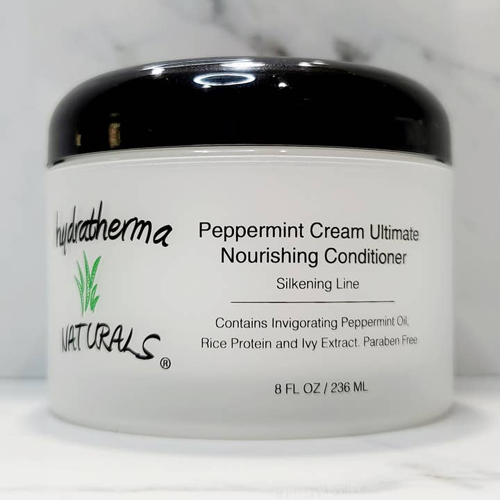 NEW! PEPPERMINT CREAM ULTIMATE NOURISHING CONDITIONER 8 Oz- for wholesale by Hydratherma Naturals