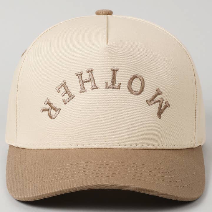 Fashion City - Wholesale Baseball Cap - Women's - MOTHER Upside Down Lettering Embroidery Cap
