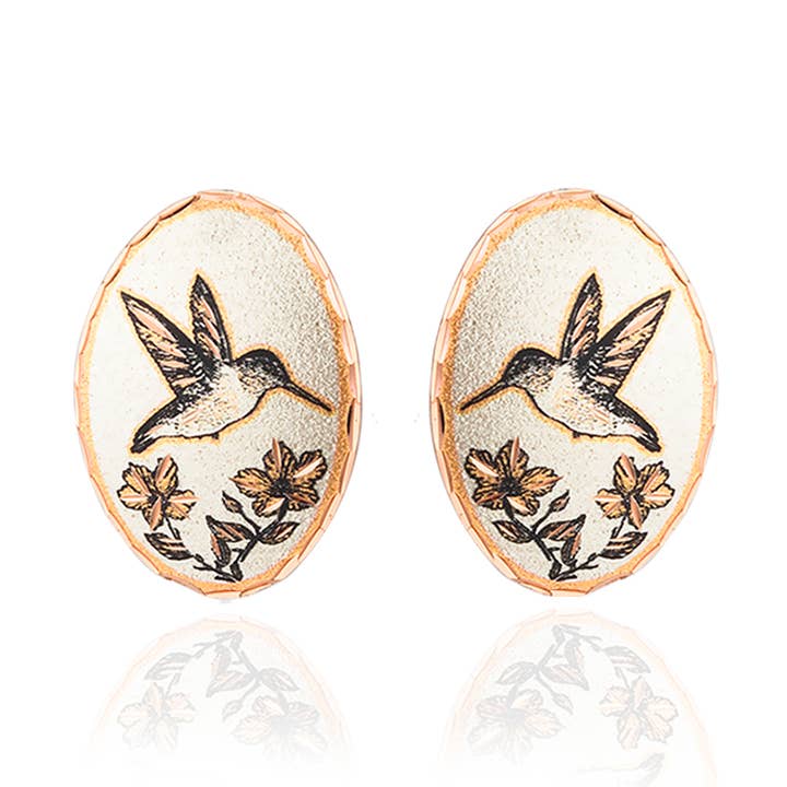 COPPER ARTS INC. - Wholesale Stud/Post Earrings - SL 44 Handmade Hummingbird Stud Earrings0