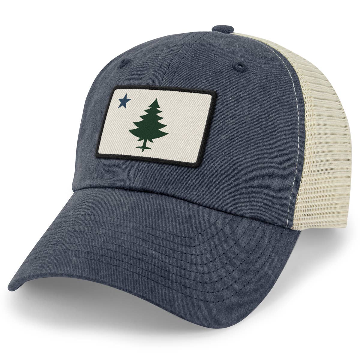 Chowdaheadz - Wholesale Trucker Hat - Unisex - Vintage Maine Flag Relaxed Trucker2