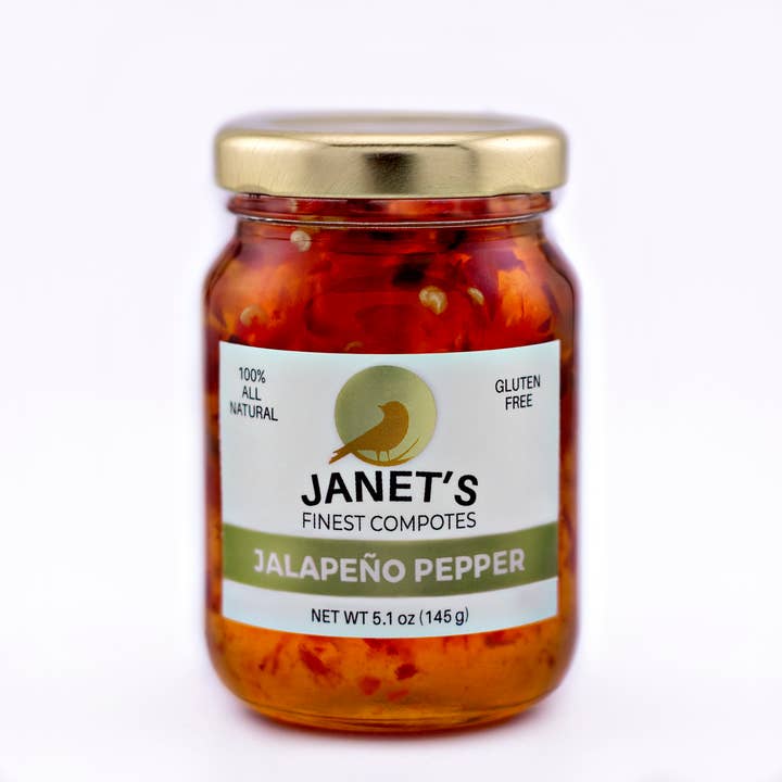 Jalapeño Pepper Compote, 5 oz for wholesale by Janet's Finest Compotes