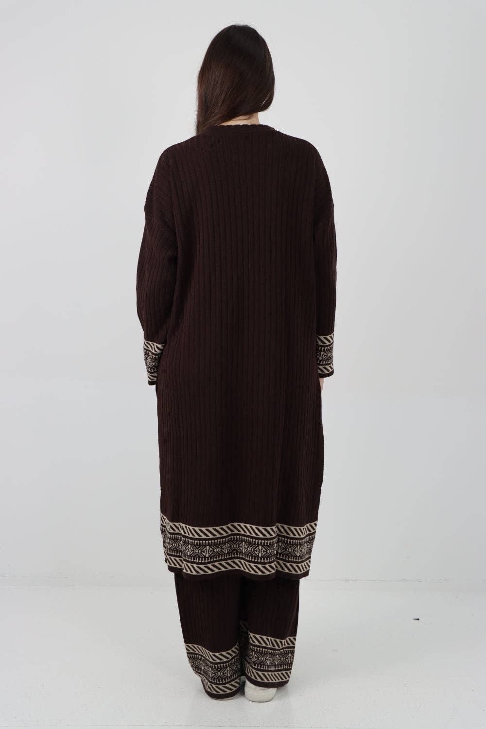 Miss Bold – wholesale Set med topp och byxa – Dam – Italienskt ribbat koord-set med kontrasterande kant för vinter6