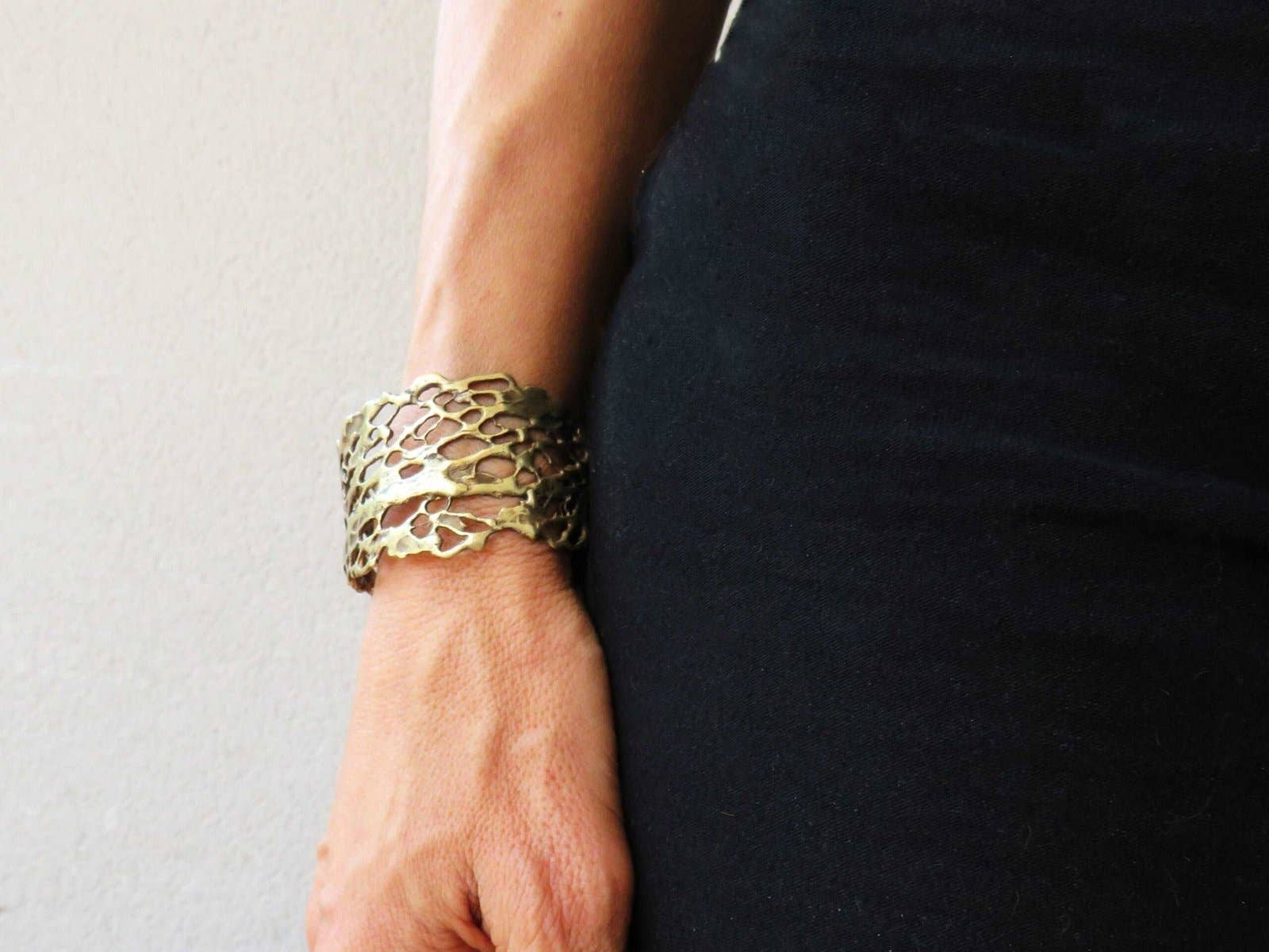 Kimya Joyas - Wholesale Cuff Bracelet - Organic Bronze Wide Bracelet1