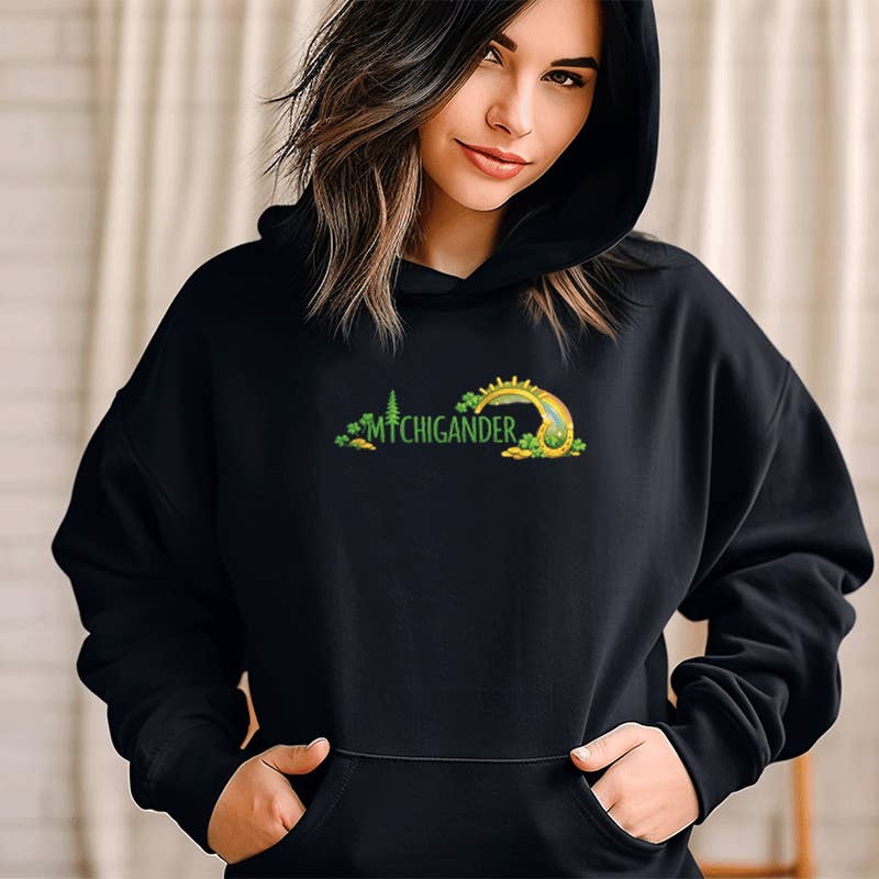 LIVNFRESH - Wholesale Hoodie - Women's - Lucky Michigander Relaxed Fit Classic Unisex Hoodie