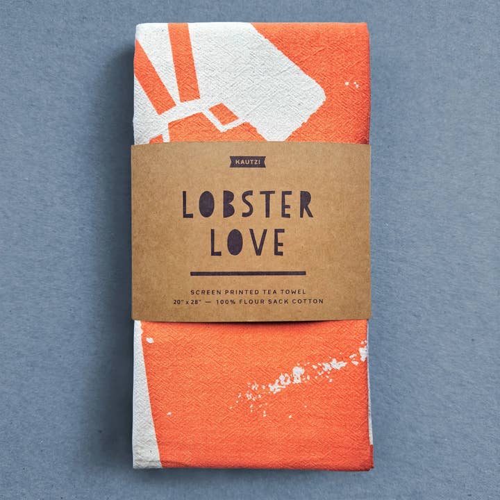 Tea Towel Lobster Love – Wholesale for wholesale by Kautzi Illustrations