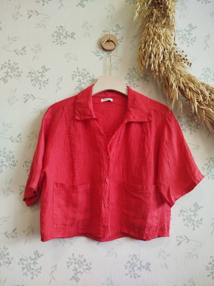 Linos y Textiles - Wholesale Button Down Shirt - Women's - REF:04014 100% linen shirt1