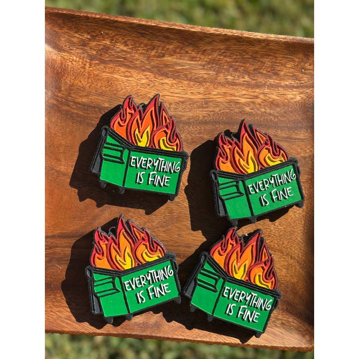 Müllcontainer-Feuer Auto-Lufterfrischer für den Großhandel von The Freshie Library