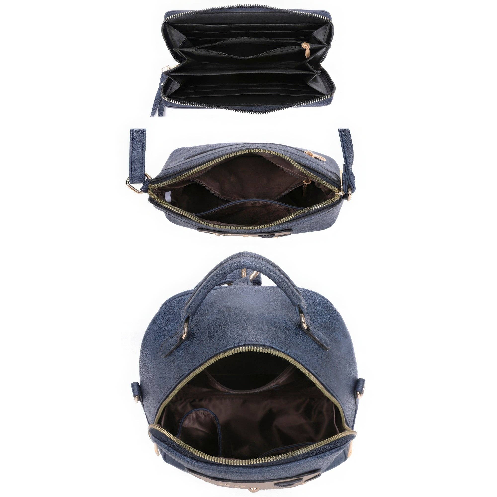 CC Wholesale Clothing - Wholesale Backpack - Women's - 3in1 Backpack W Crossbody And Wallet Set8