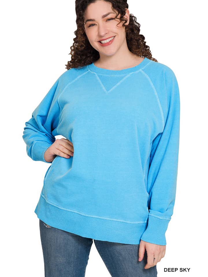 Vanilla Monkey - Wholesale Sweatshirt - Women's - Plus Pigment Dyed French Terry Pullover26