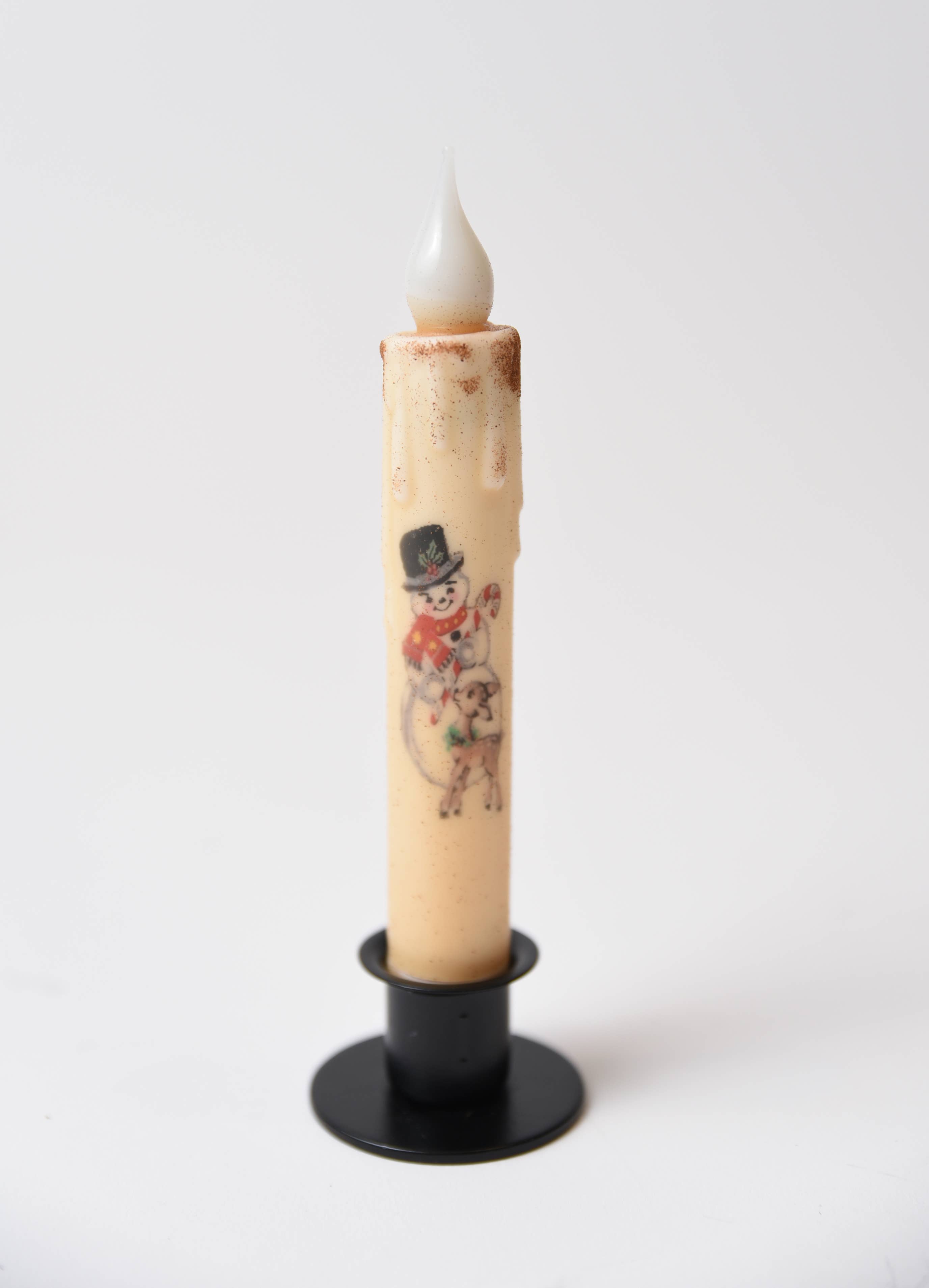 LMS Wholesale - Vendita all'ingrosso Candele cilindriche/candelieri - Candela a LED a forma di pupazzo di neve con Bambi0