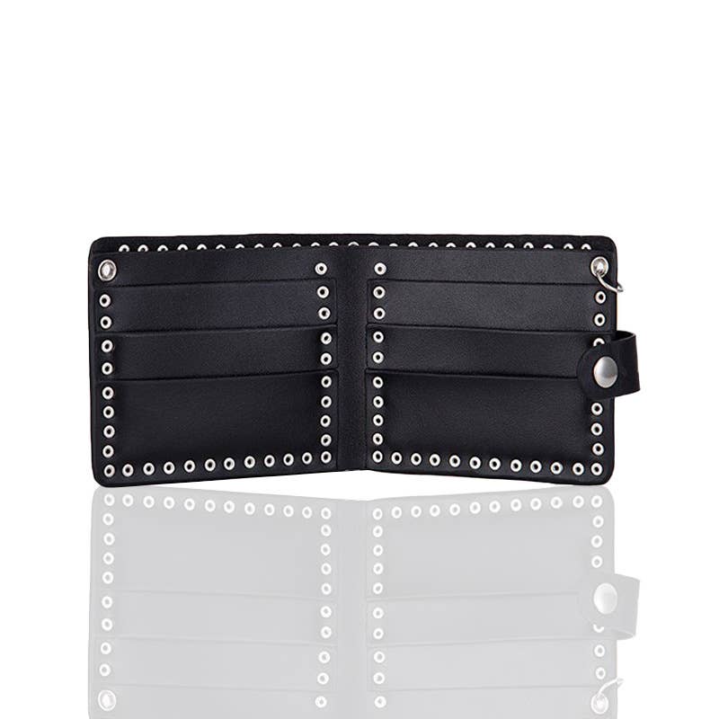 Tourtiwi – wholesale Wallet - Men’s – Punk Skull Men's Anti-theft Wallet with Chain2