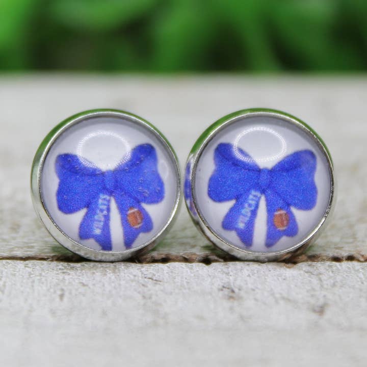 Kentucky Wildcats Bow • Stud Earrings for wholesale by Hylidae Boutique